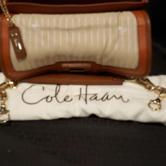 Cole Hahn Cognac Leather Handbag - Picture 5 of 6